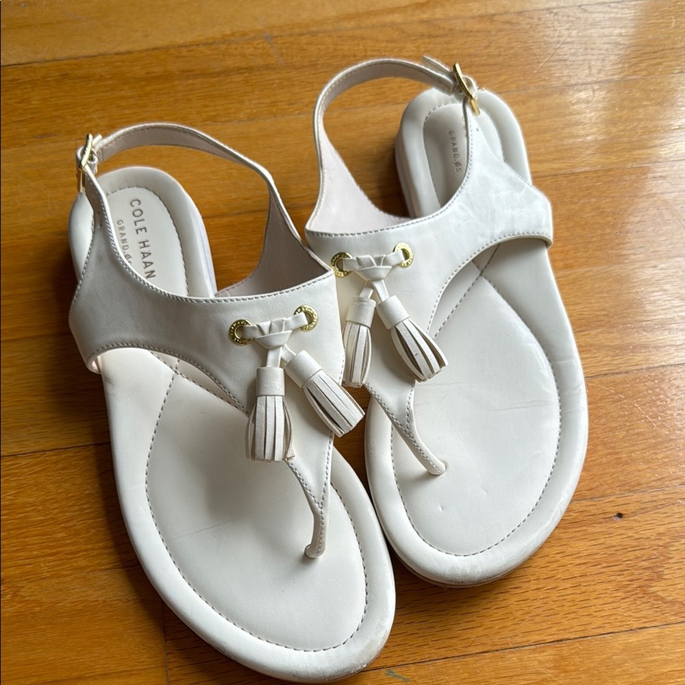 Cole Haan White Sandals